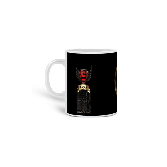 Caneca personalizada com o escudo do mais querido.