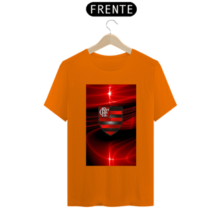 Nome do produto Camisa com raios de luz e escudo do flamengo.