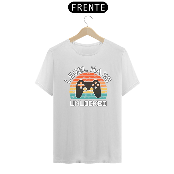 Camisa Level Hard Unlocked Gamer ⭐⭐⭐⭐⭐100+ Avaliações