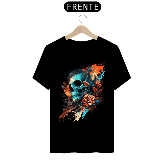 Camisa caveira floral