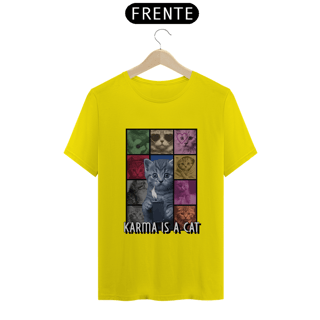 Nome do produto Camiseta Unissex - Karma Is A Cat 