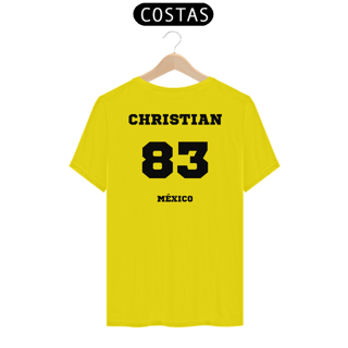 Nome do produtoCamiseta Unissex - RBD Christian Chavez 83 Méxicon ( Impressão apenas nas costas)