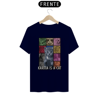 Nome do produto Camiseta Unissex - Karma is a cat 