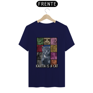 Nome do produto Camiseta Unissex - Karma Is A Cat 