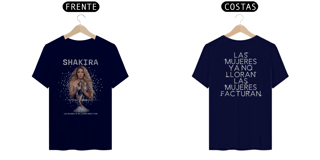 Nome do produto CAMISETA SHAKIRA LAS MUJERES YA NO LLORAN WORLD TOUR 