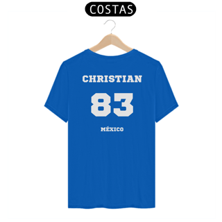 Nome do produtoCamiseta Unissex - RBD Chiristian Chavez 83 México ( Impressão apenas nas costas )