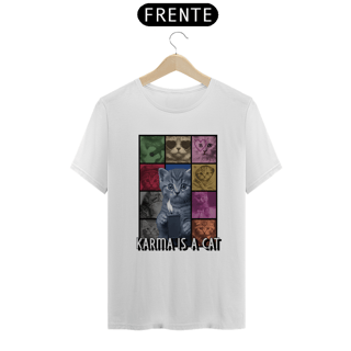 Nome do produto Camiseta Unissex - Karma is a cat 
