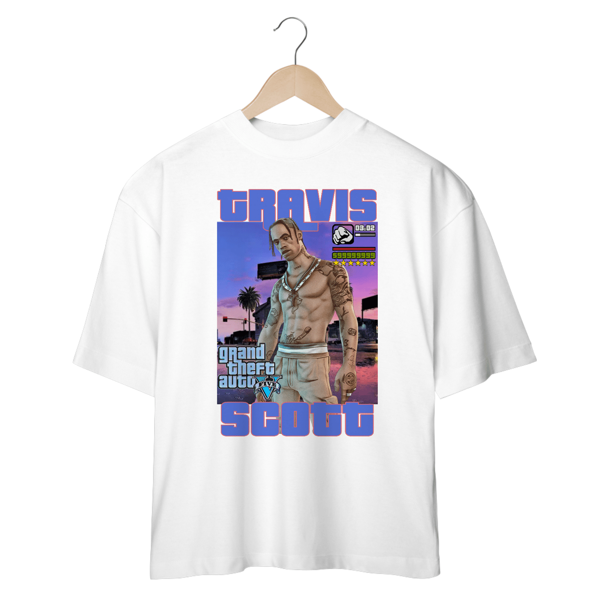 Nome do produto: Camiseta Oversized - Travis Scott