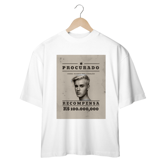 Camiseta Oversized - Justin Bieber 