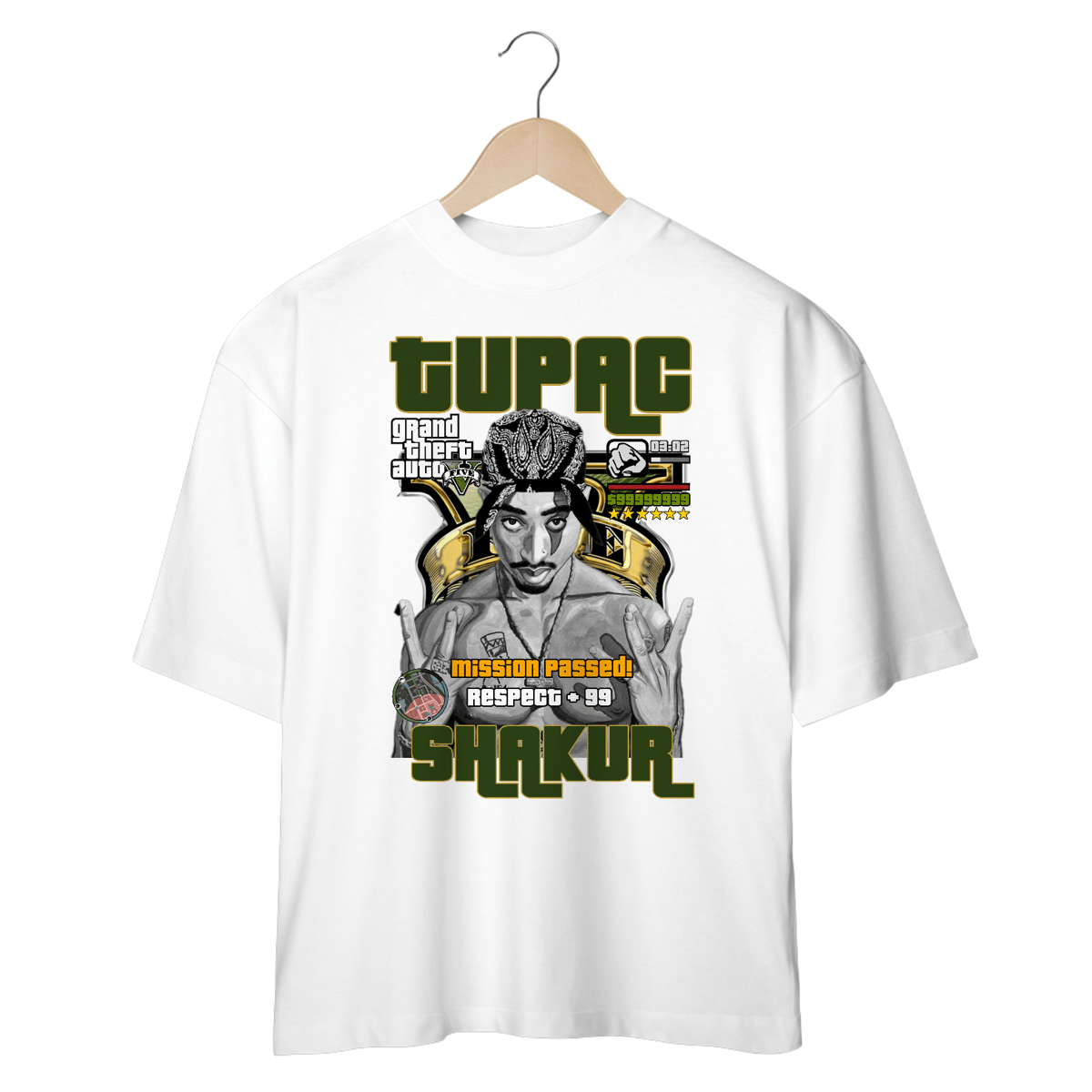 Nome do produto: Camiseta Oversized - Tupac