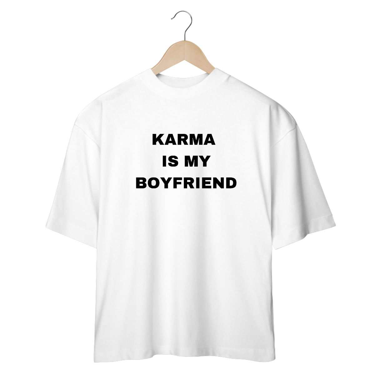 Nome do produto: Camiseta Oversized - Taylor Swift Karma Is My Boyfriend