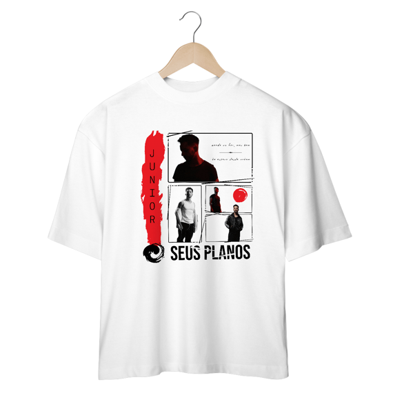 CAMISETA OVERSIZED JUNIOR SEUS PLANOS VERMELHA