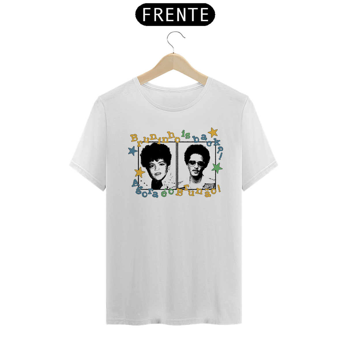 Nome do produto: CAMISETA BRUNO MARS AGORA É BRUNÃO