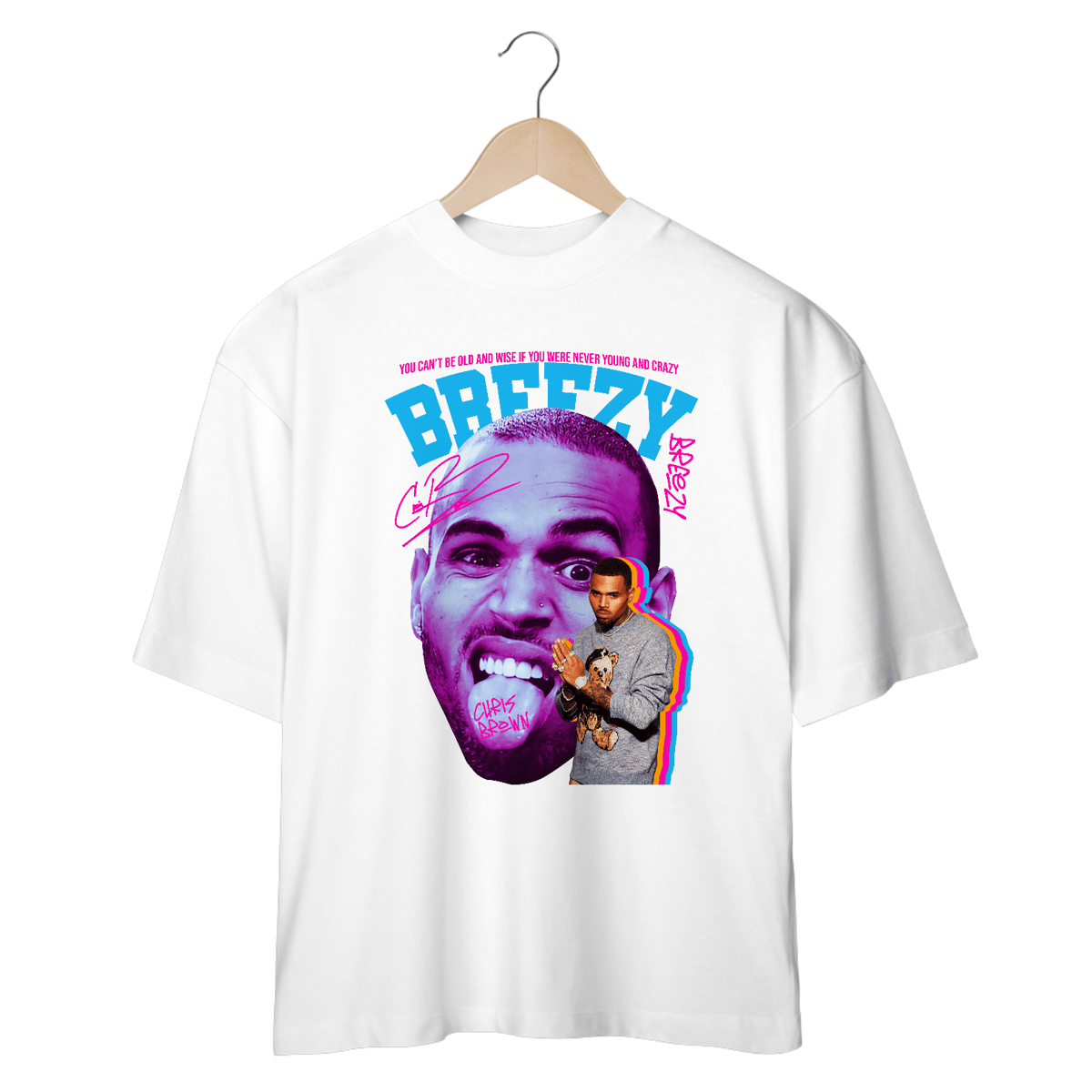 Nome do produto: CAMISETA OVERSIZED CHRIS BROWN