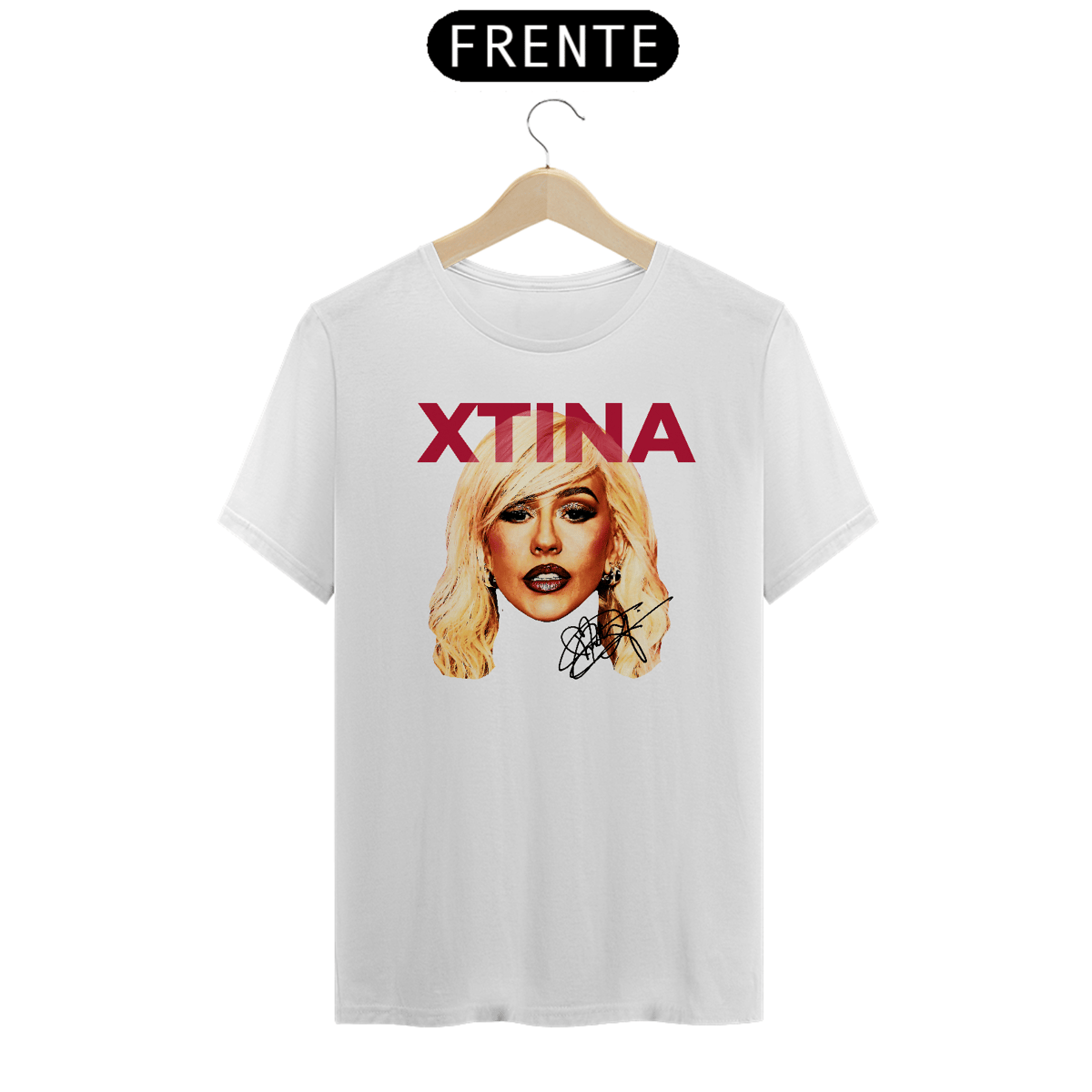 Nome do produto: CAMISETA CHRISTINA AGUILERA FACE