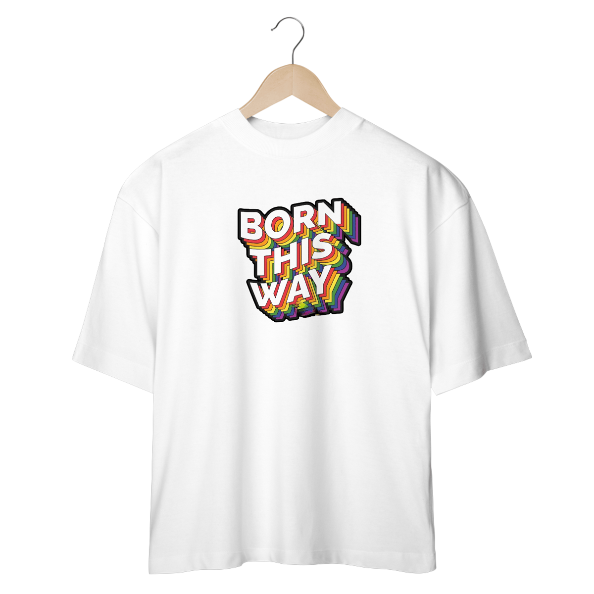Nome do produto: CAMISETA OVERSIZED LADY GAGA