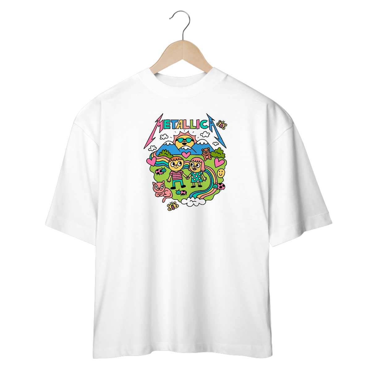 Nome do produto: CAMISETA OVERSIZED METALLICA