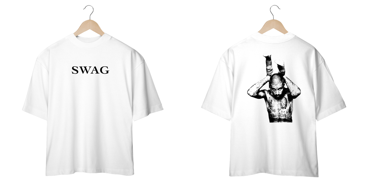 Nome do produto: CAMISETA OVERSIZED JUSTIN BIEBER SWAG