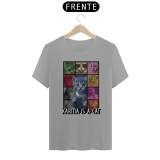 Nome do produto Camiseta Unissex - Karma is a cat 