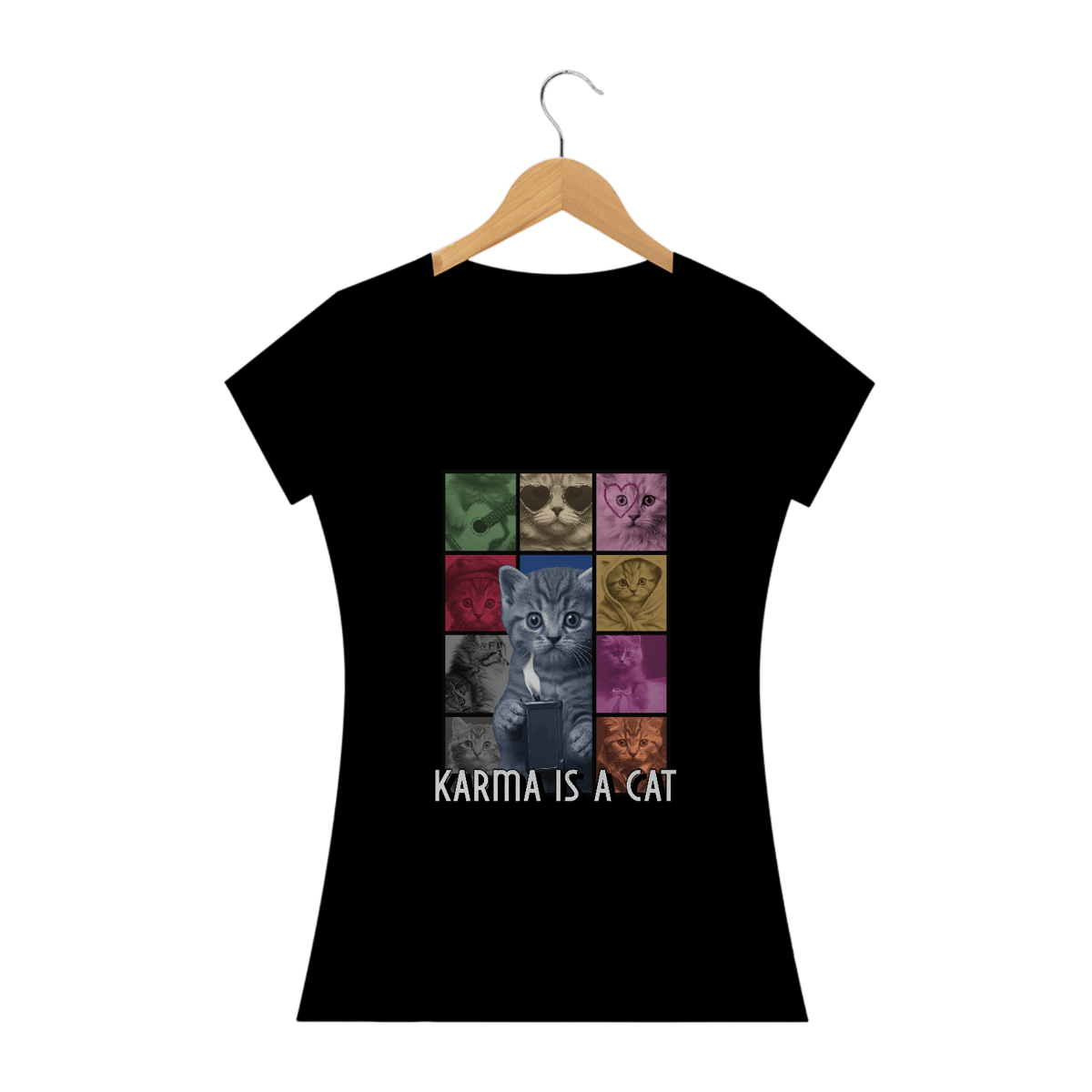 Nome do produto: Baby Long - Karma is a Cat 