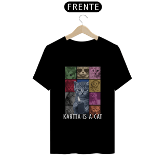 Nome do produto Camiseta Unissex - Karma Is A Cat 