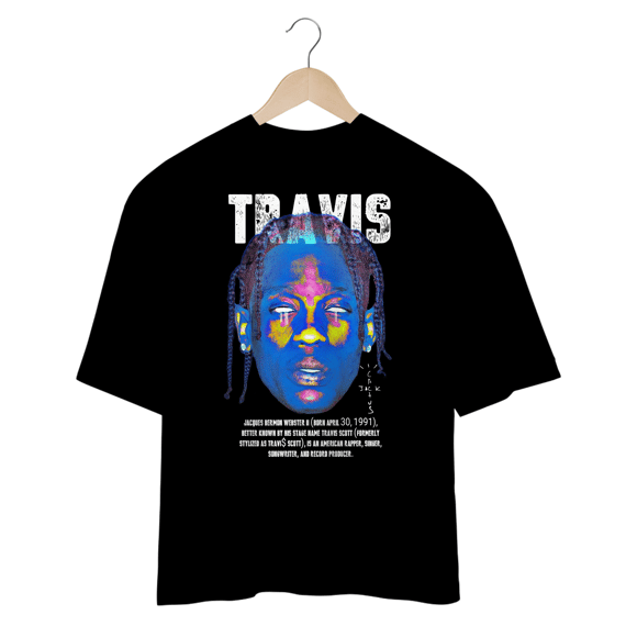 Camiseta Oversized - Travis Scott