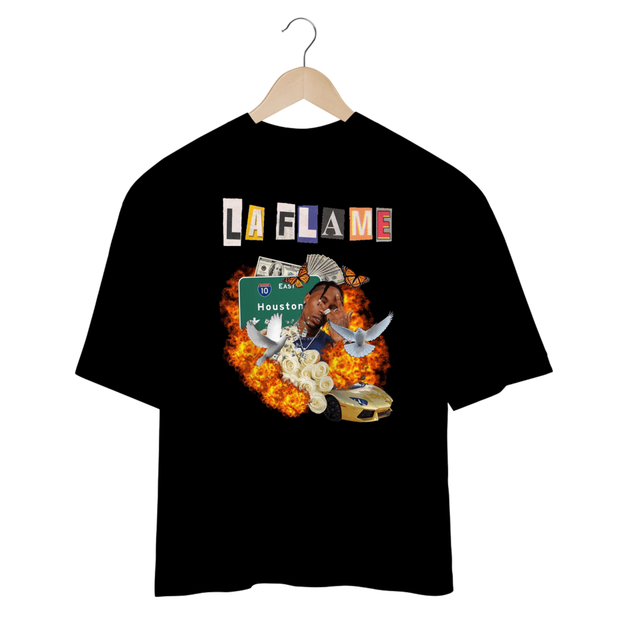 Nome do produto: Camiseta Oversized - Travis Scott