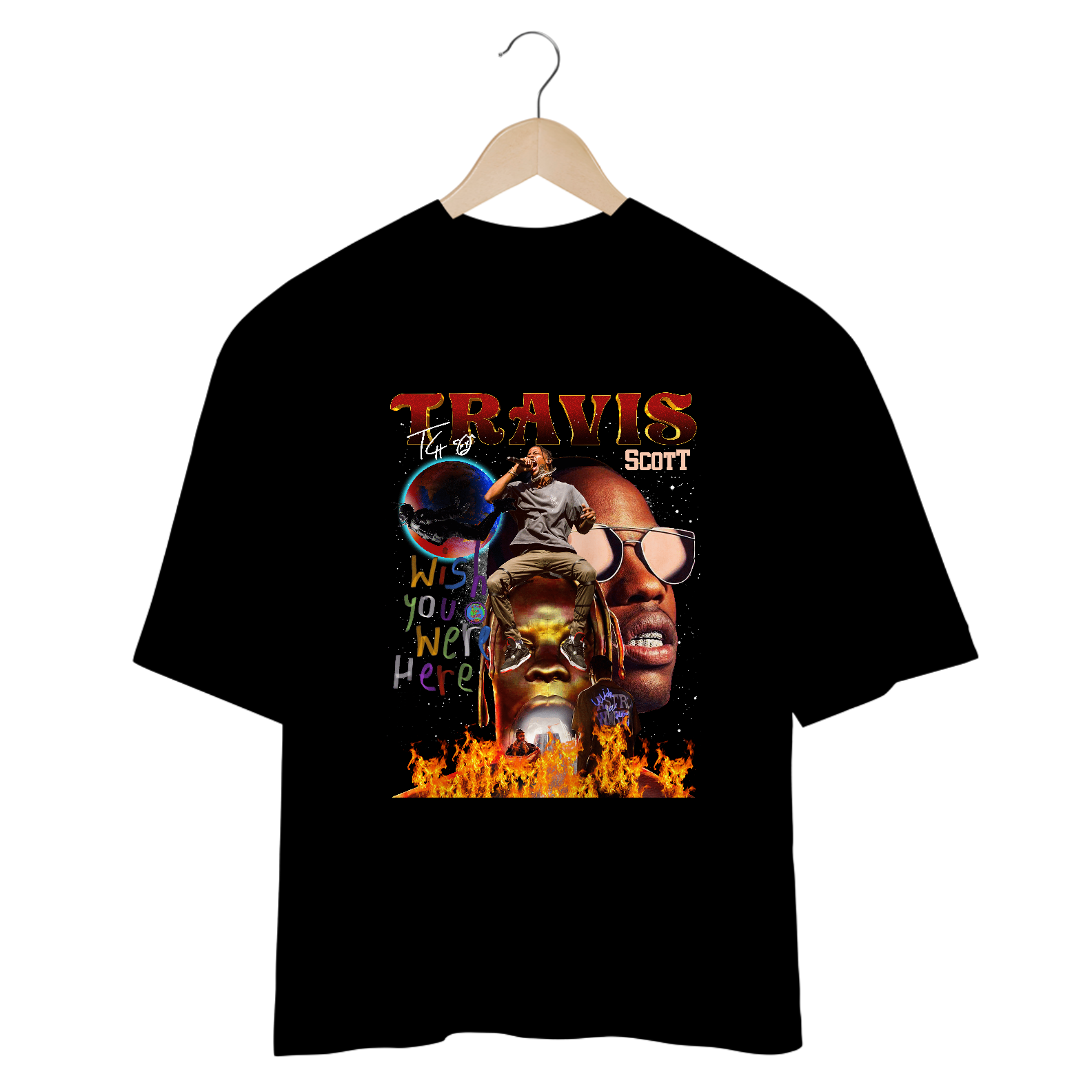 Camiseta Oversized - Travis Scott