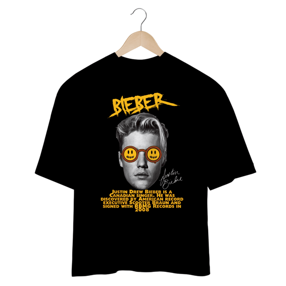 Camiseta Oversized - Justin Bieber 