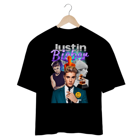 Camiseta Oversized - Justin Bieber 