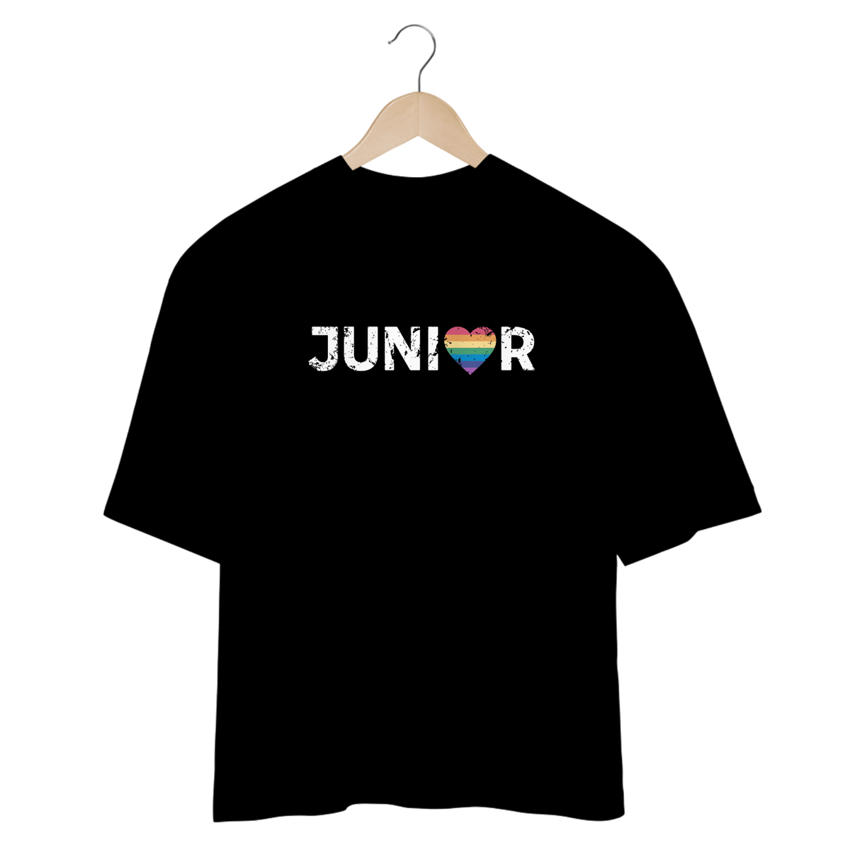 Nome do produto: Camiseta Oversized - Pride JUNIOR coração