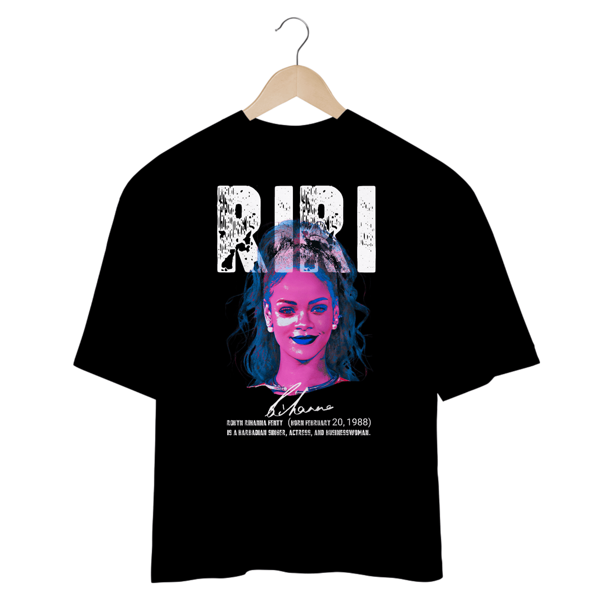 Nome do produto: Camiseta Oversized - Rihanna