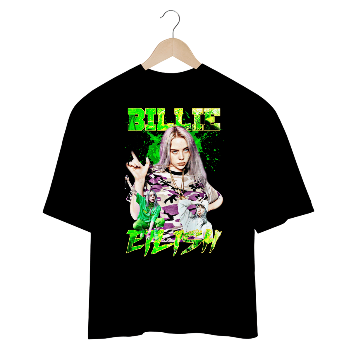 Nome do produto: Camiseta Oversized - Billie Eilish
