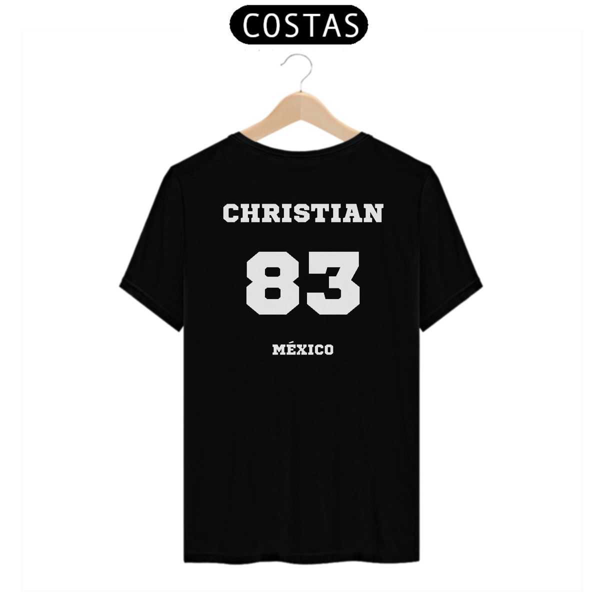 Nome do produto: Camiseta Unissex - RBD Chiristian Chavez 83 México ( Impressão apenas nas costas )