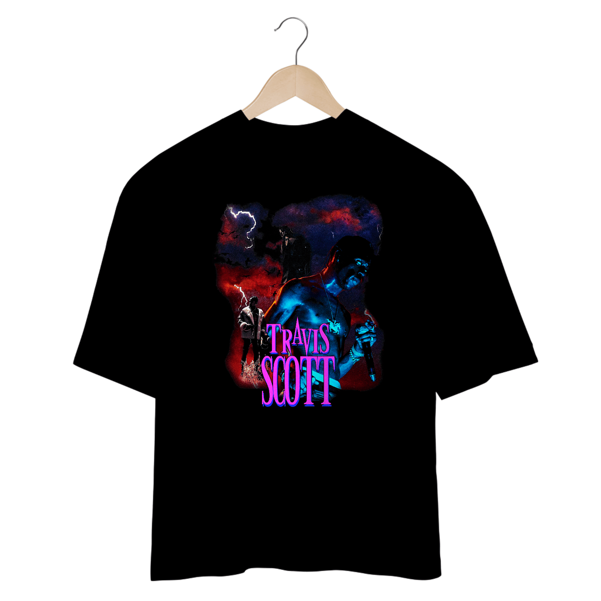 Nome do produto: CAMISETA OVERSIZED TRAVIS SCOTT