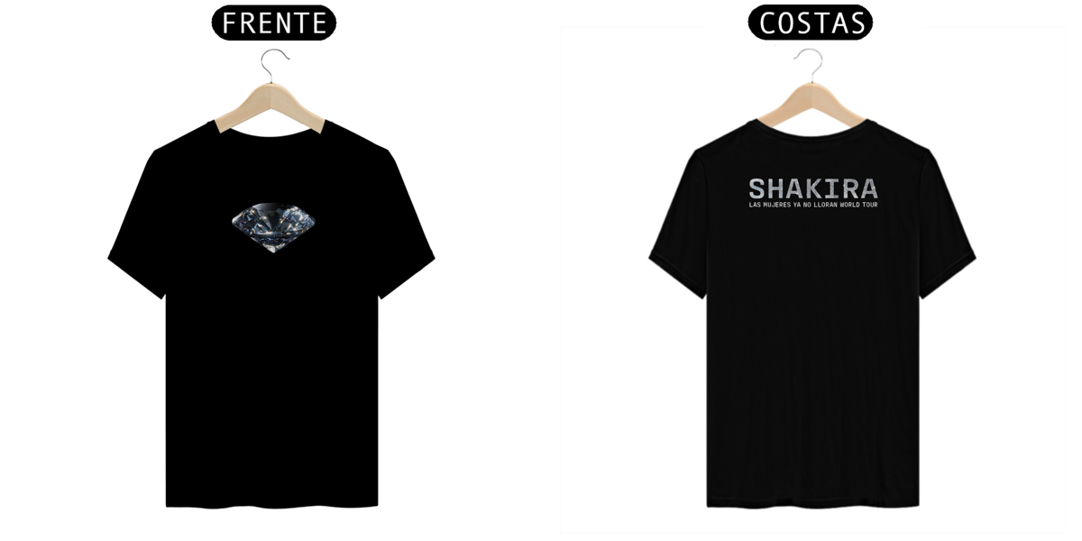Nome do produto: CAMISETA SHAKIRA LAS MUJERES YA NO LLORAN WORLD TOUR