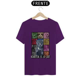 Nome do produto Camiseta Unissex - Karma Is A Cat 