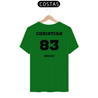 Nome do produtoCamiseta Unissex - RBD Christian Chavez 83 Méxicon ( Impressão apenas nas costas)