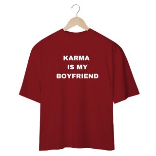 Nome do produtoCamiseta Oversized - Taylor Swift Karma Is My Boyfriend