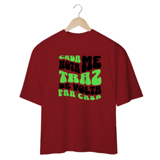 Nome do produto CAMISETA OVERSIZED JUNIOR CADA NOTA ME TRAZ DE VOLTA