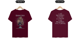 Nome do produto CAMISETA SHAKIRA LAS MUJERES YA NO LLORAN WORLD TOUR 