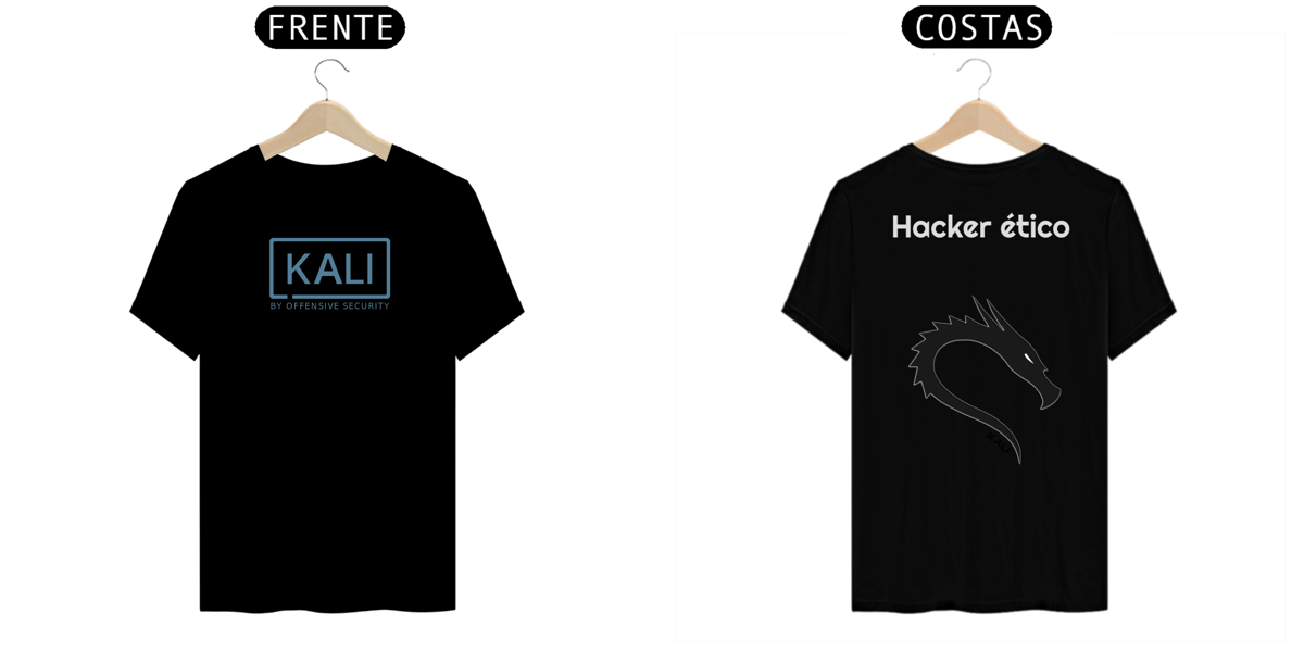 Nome do produto: T-Shirt Hacker Ético Kali Linux 
