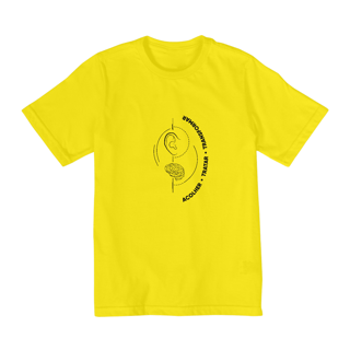 Nome do produtoCamiseta infantil Acolher - tratar - transformar  