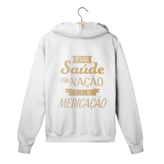 Nome do produtoMoletom com Ziper - Levar Saúde pra Nação sem Medicação