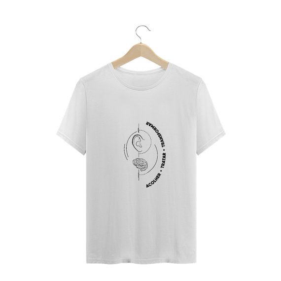 Camiseta  Plus Size - Acolher - Tratar - Transformar