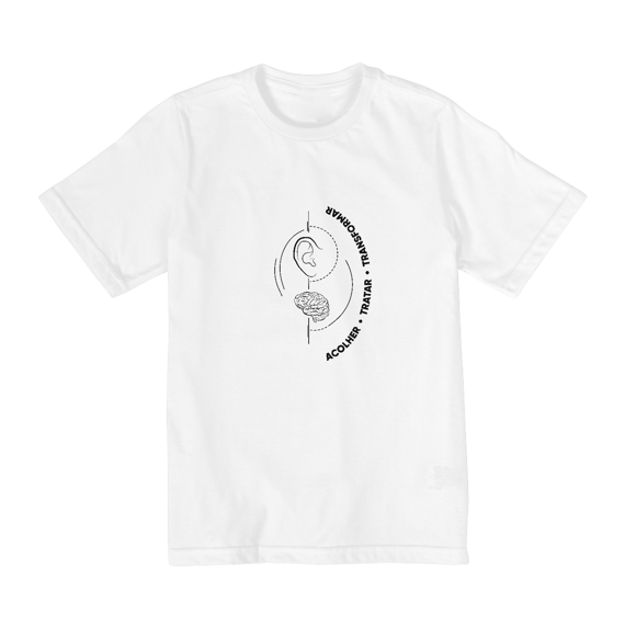 Camiseta infantil Acolher - tratar - transformar  