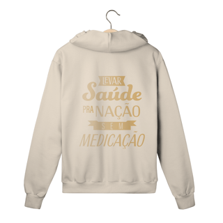 Nome do produtoMoletom com Ziper - Levar Saúde pra Nação sem Medicação