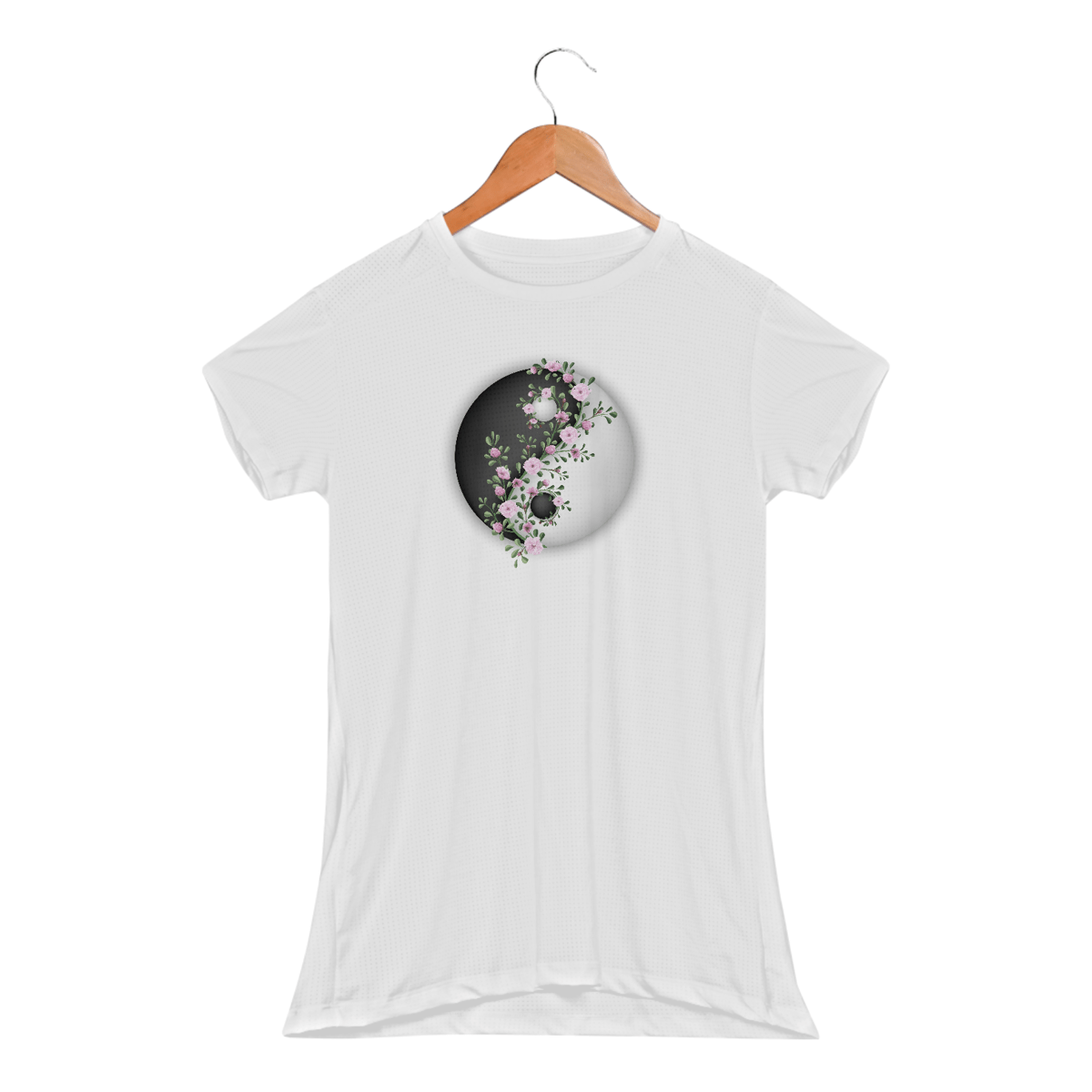 Nome do produto: Camiseta Floral Yin Yang