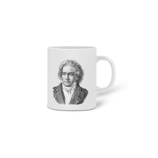 Beethoven - Coleção Compositores - caneca branca