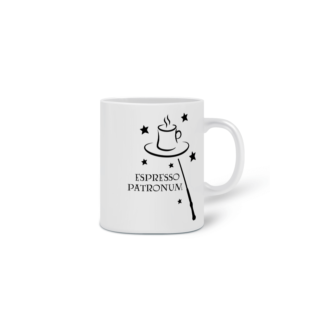 Espresso Patronum - caneca de cerâmica branca